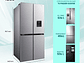 REFRIGERADOR FRENCH DOOR HISENSE RQ5P431NMDA 425L NO FROST GRIS - Miniatura 2