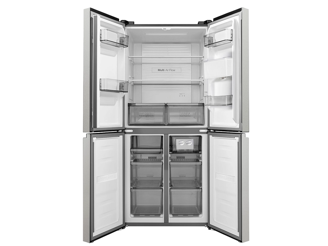 REFRIGERADOR FRENCH DOOR HISENSE RQ5P431NMDA 425L NO FROST GRIS 3