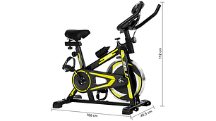BICICLETA SPINNING ATLETIS 1635850 CAPACIDAD 120 KG K300 6 KG AMARILLO