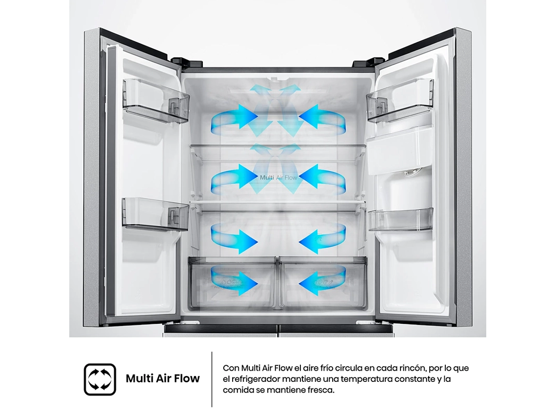 REFRIGERADOR FRENCH DOOR HISENSE RQ5P431NMDA 425L NO FROST GRIS 7