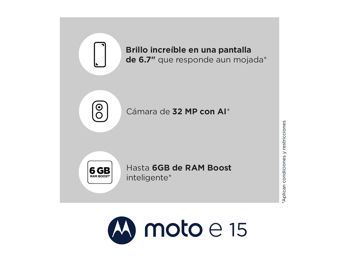 CELULAR MOTO E15 2GB 64GB ANDROID 14 6.7' AZUL 2