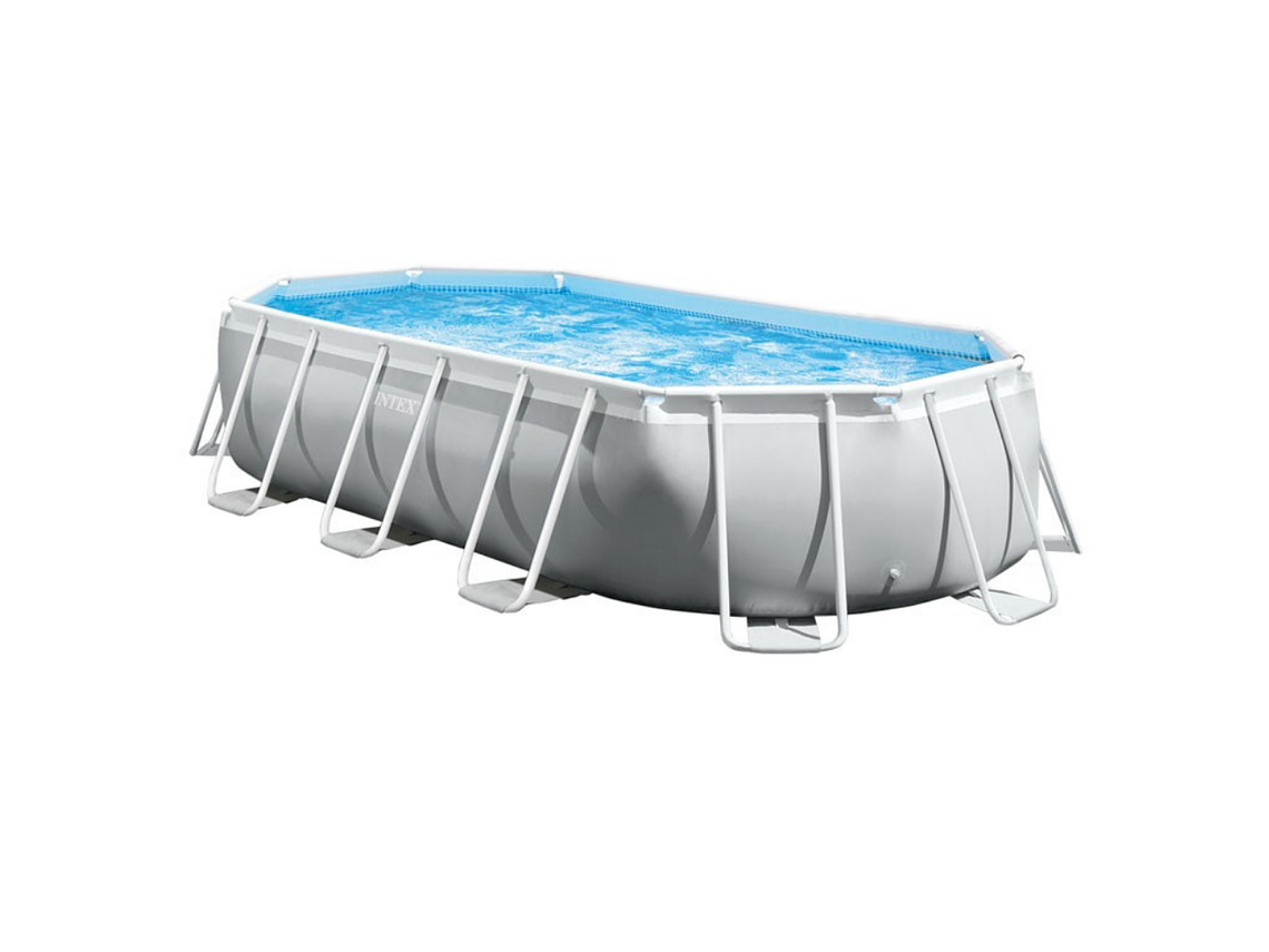 PISCINA ESTRUCTURAL INTEX PRISMA FRAME SET 503X274X122 CM + BOMBA + ESCALERA + COBERTOR + BASE 1