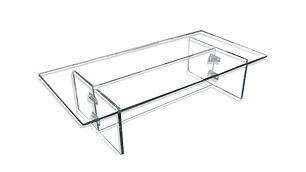 MESA DE CENTRO CLAVIJO DESIGN CLEAR TRANSPARENTE