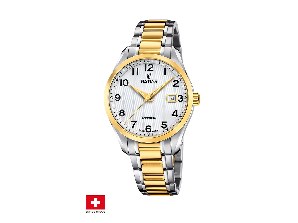 RELOJ FESTINA MUJER F20027/1 SWISS PLATEADO ACERO CLASICO 1