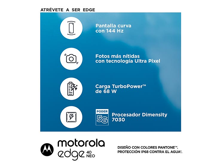CELULAR MOTOROLA EDGE 40 NEO 256 GB 8 GB RAM 32MP 6.5