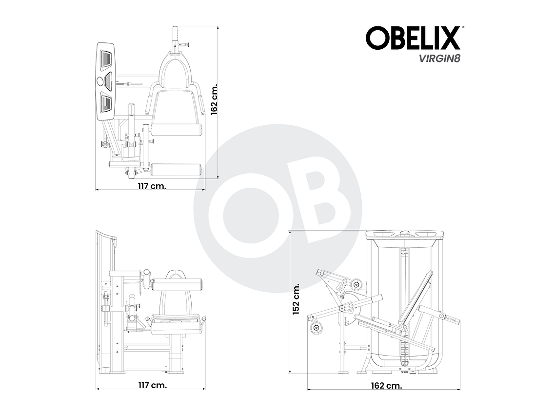 Curl Femoral Sentado V8 Series | Obelix 2
