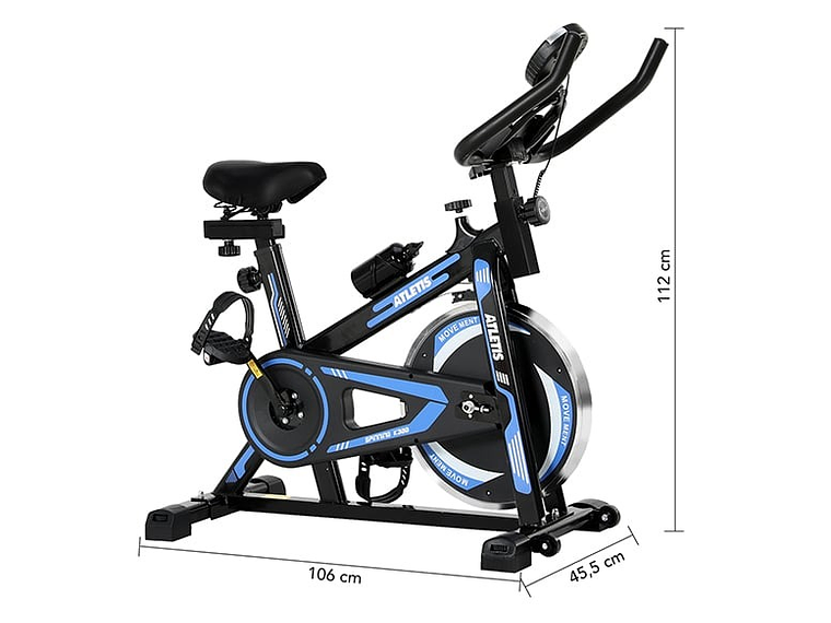 BICICLETA SPINNING K300 6KG AZUL 5