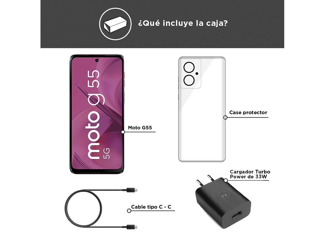 CELULAR MOTOROLA MOTO G55 8 GB 256GB ROSA 2