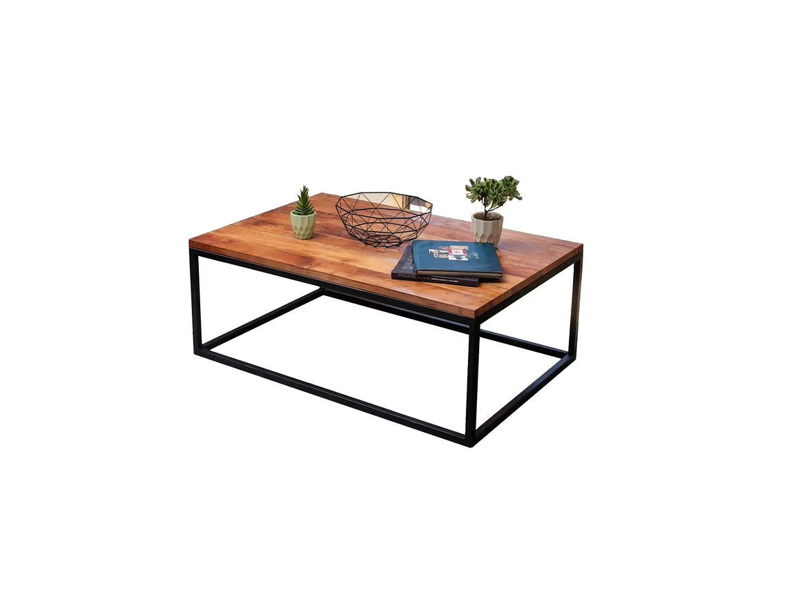 MESA CENTRO ILOFT COBLENZA L ROBLE 120X70 ACERO 3