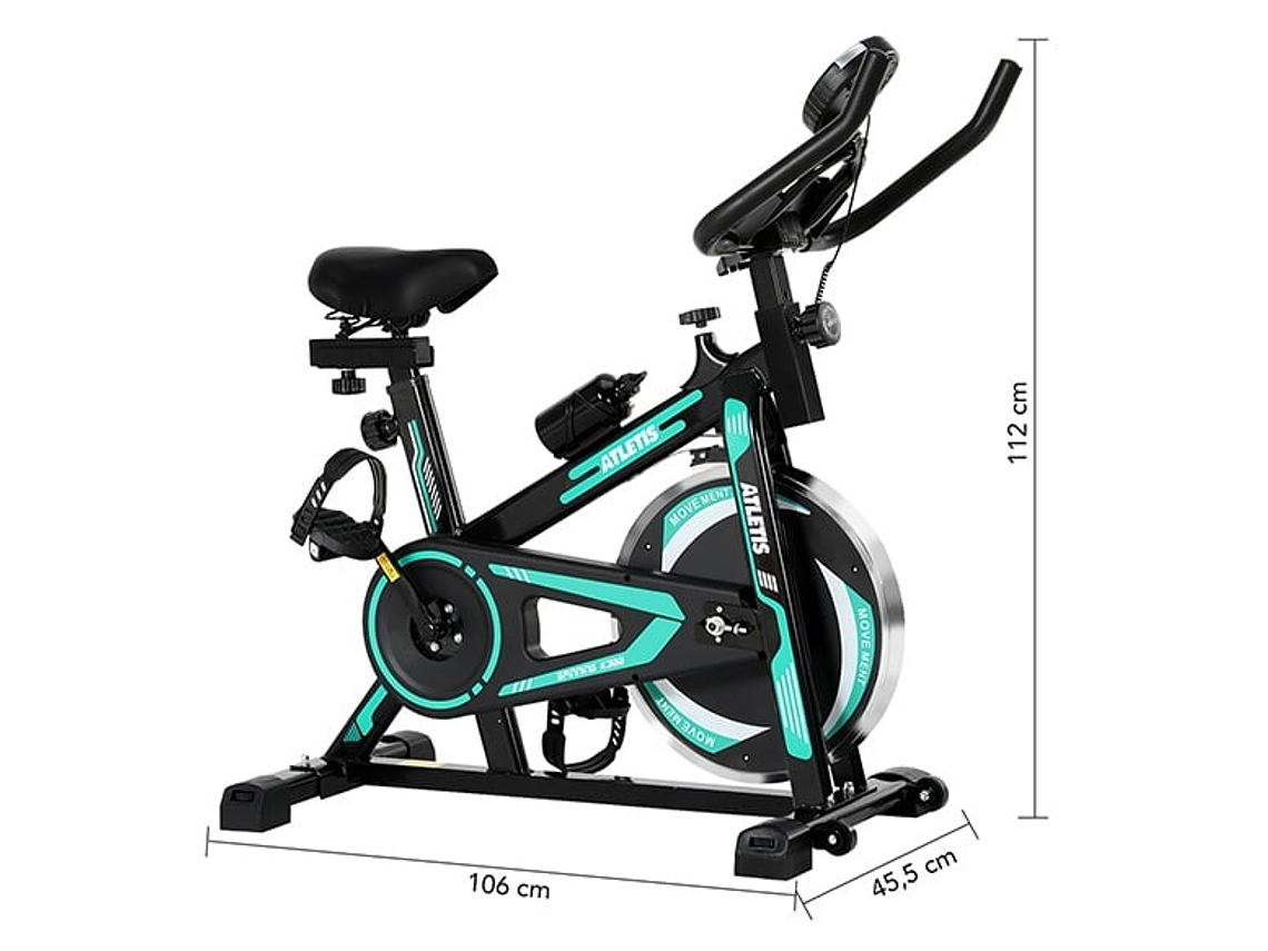 BICICLETA SPINNING ATLETIS 1632650 CAPACIDAD 120 KG K300 6KG VERDE 5