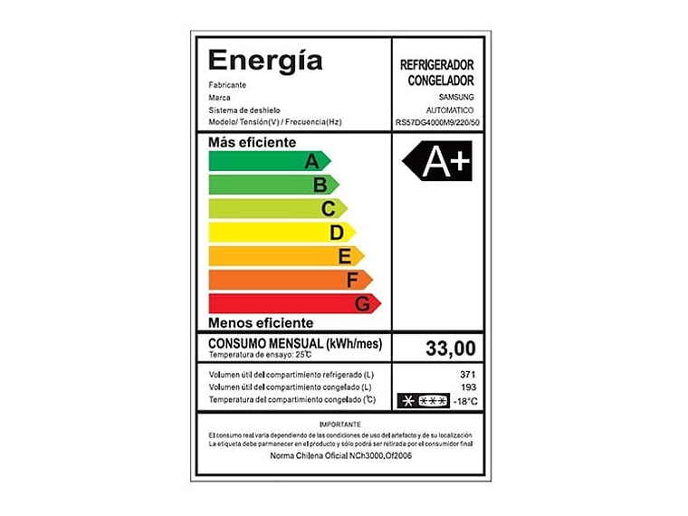 REFRIGERADOR SIDE BY SIDE SAMSUNG RS57DG4000M9 564L NO FROST ACERO 3