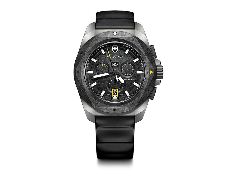 RELOJ DE PULSERA VICTORINOX INOX CHRONO 43 MM CORREA MADERA DIAL NEGRO 1