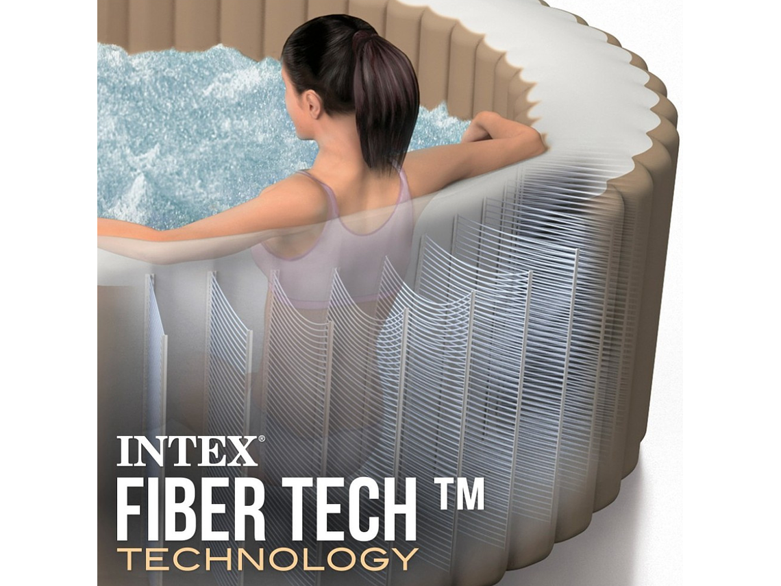 SPA HOT TUB INFLABLE INTEX BUBBLE MASSAGE 4 PERSONAS 6