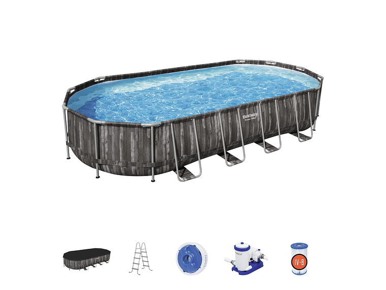 PISCINA BESTWAY OVALADA FILTRO+ACCESORIOS 7.32MX3.66MX1.22M 3