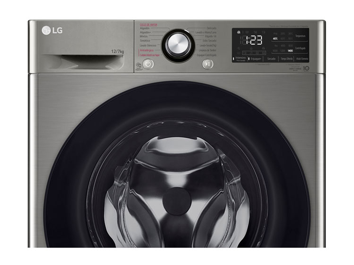 LAVADORA SECADORA LG 12 KG 7 KG CARGA FRONTAL WD12VVC5S6C AI DD 8