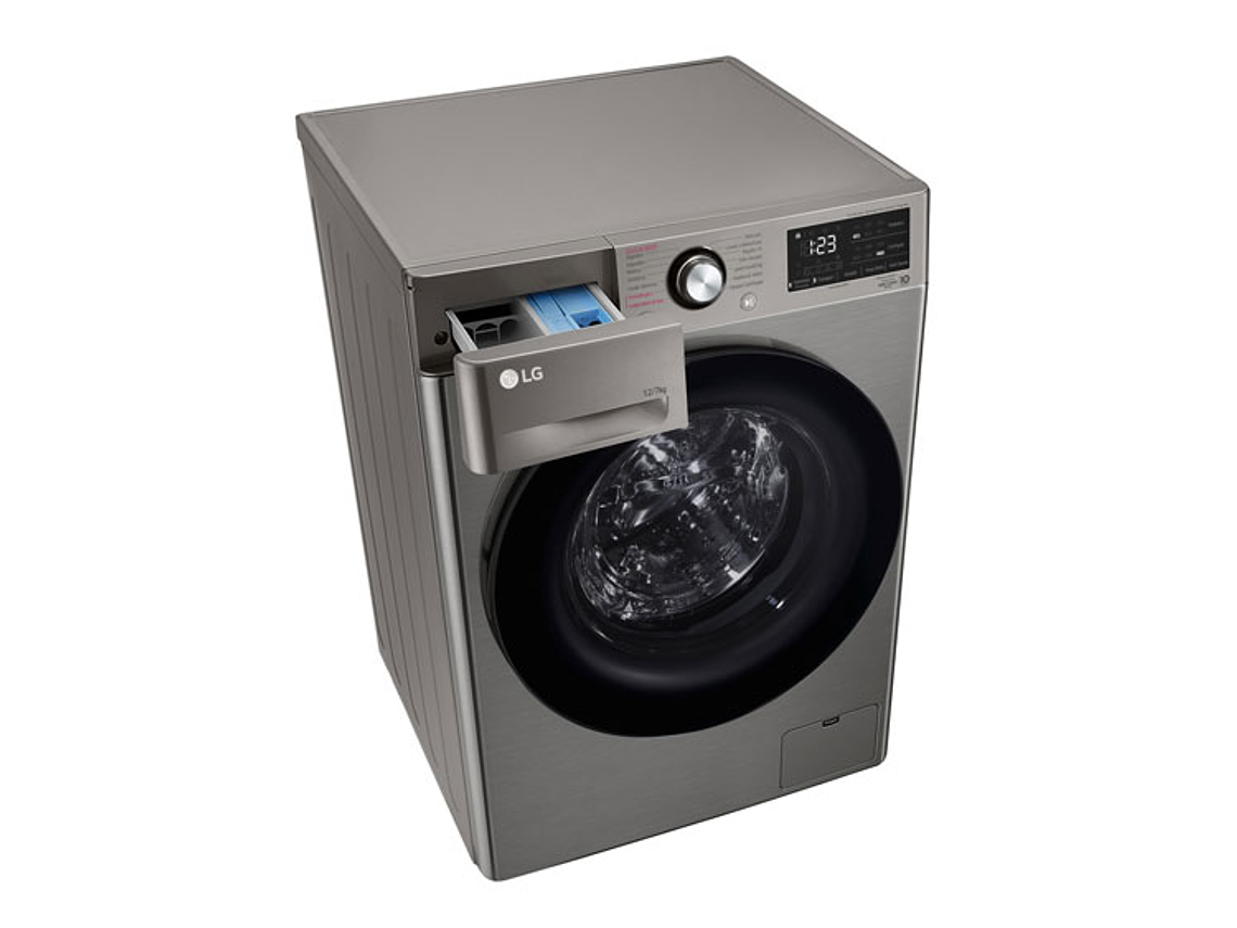 LAVADORA SECADORA LG 12 KG 7 KG CARGA FRONTAL WD12VVC5S6C AI DD 9