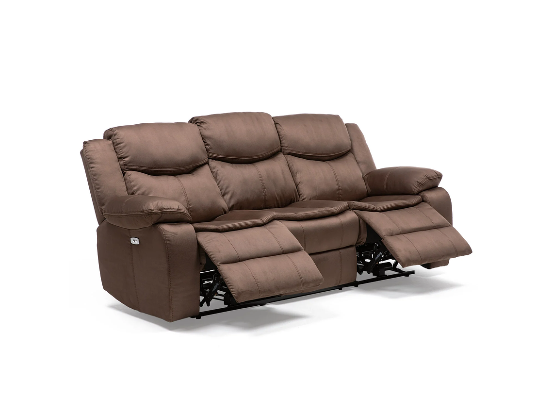SILLÓN VYS SPA ELECTRABROWN 3 CUERPOS ACERO CAFE ELECTRA BROWN ELECTRICO + USB CELULAR 5