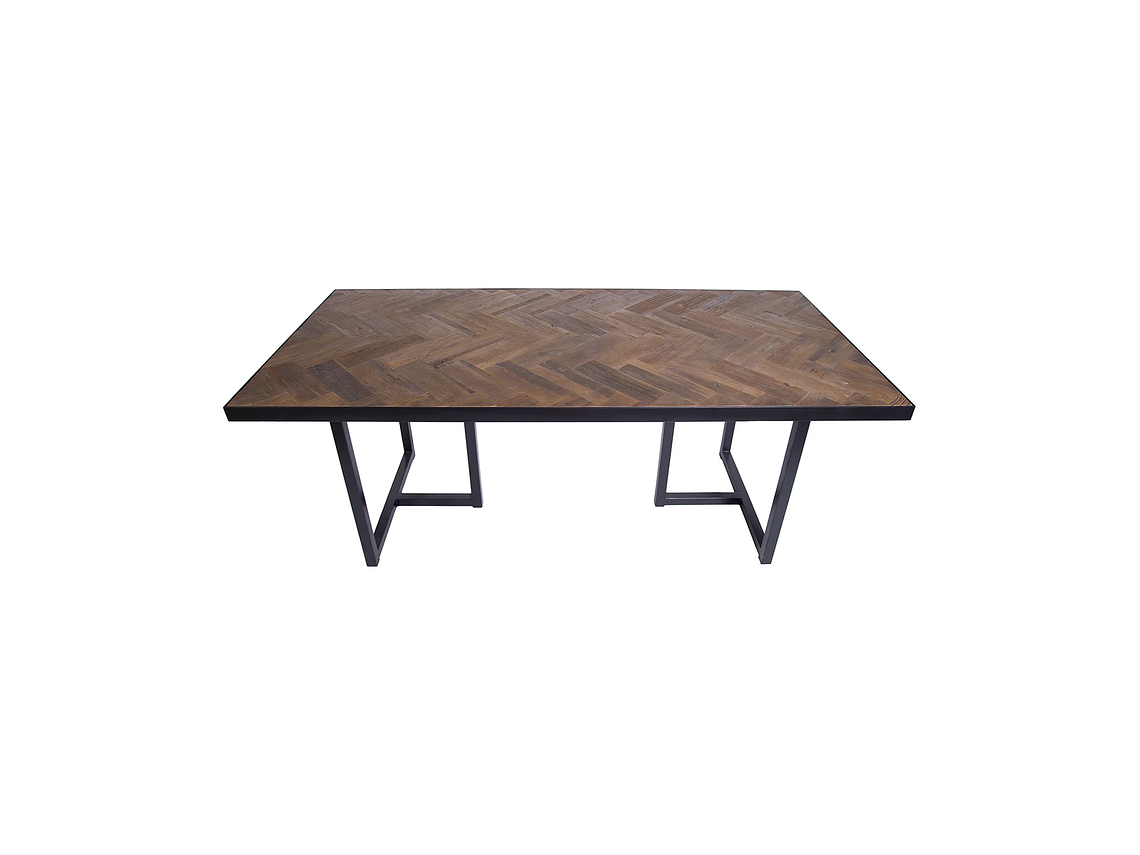  MESA COMEDOR MEYA MUEBLES DARJAN MADERA OLMO Y ACERO 4