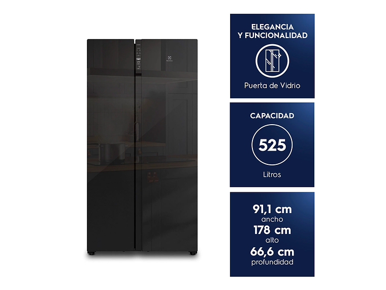 REFRIGERADOR SIDE BY SIDE ELECTROLUX 525 L NO FROST ES5GB 6