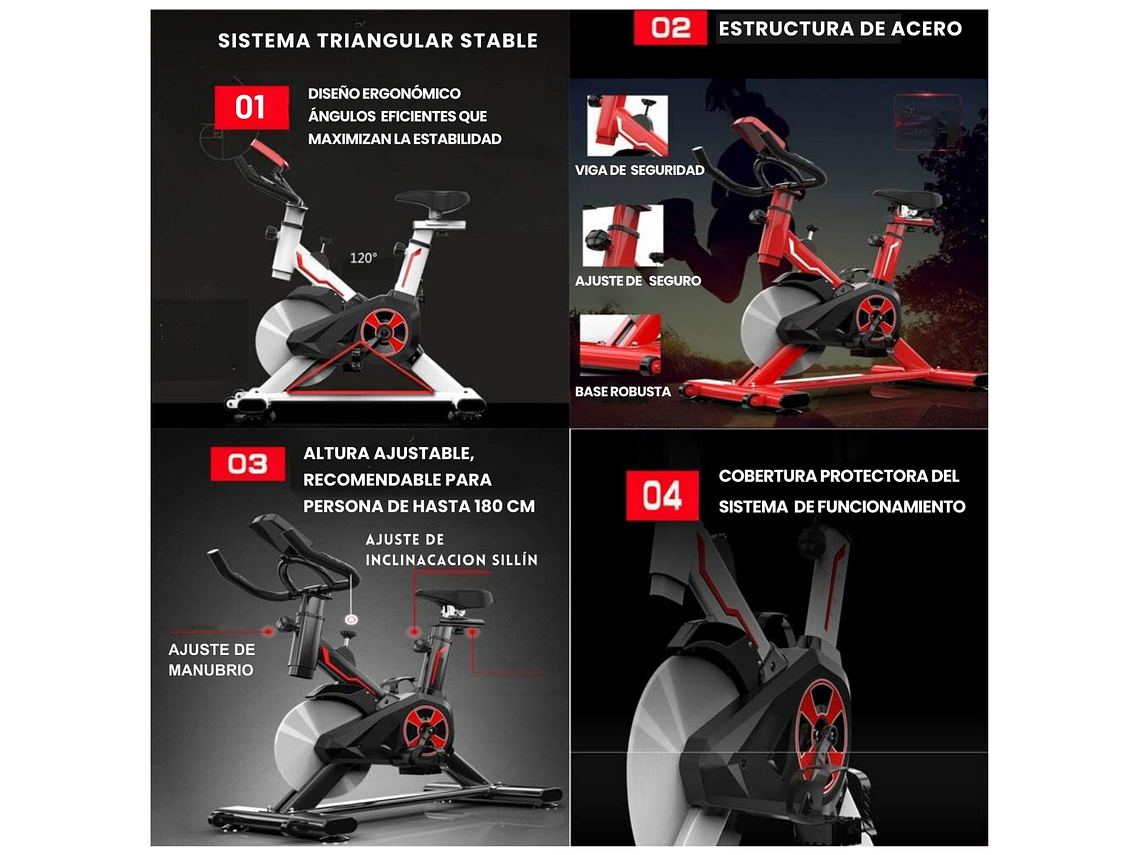 BICICLETA SPINNING 6KG CON MONITOR YEPSPORT 8