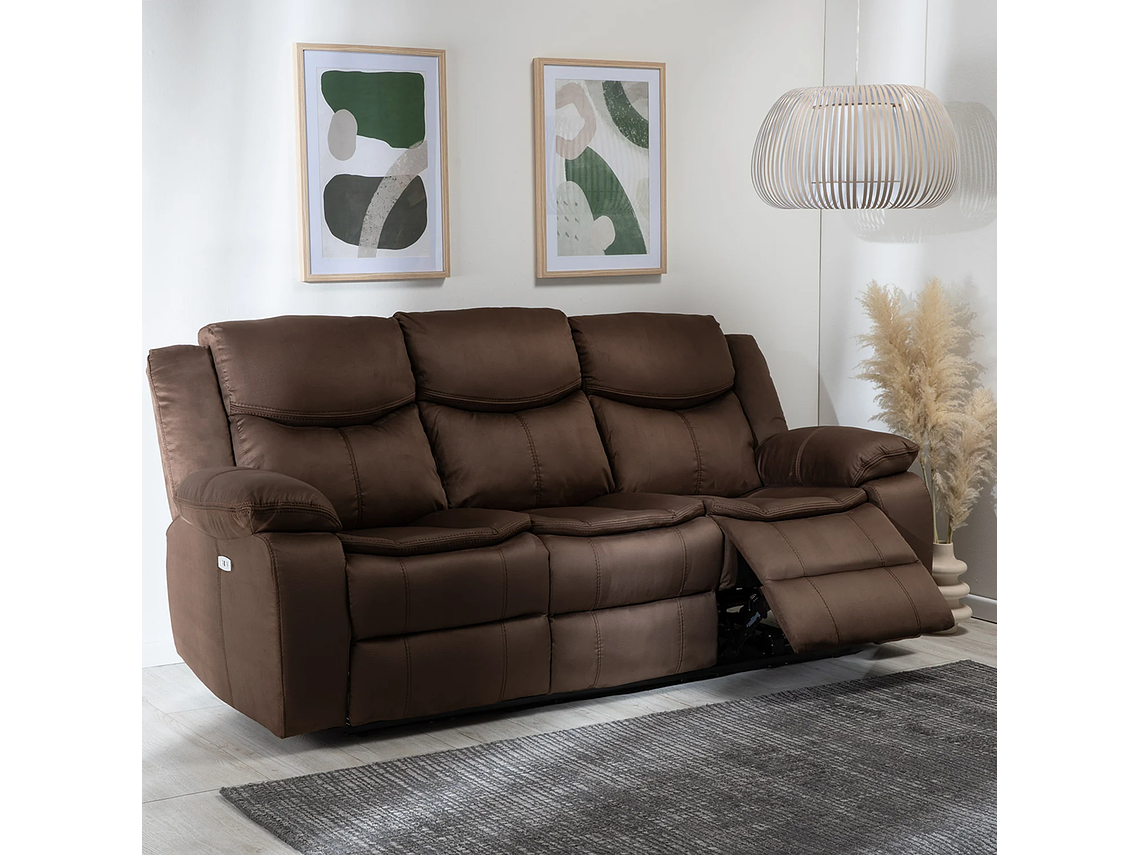 SILLÓN VYS SPA ELECTRABROWN 3 CUERPOS ACERO CAFE ELECTRA BROWN ELECTRICO + USB CELULAR 8