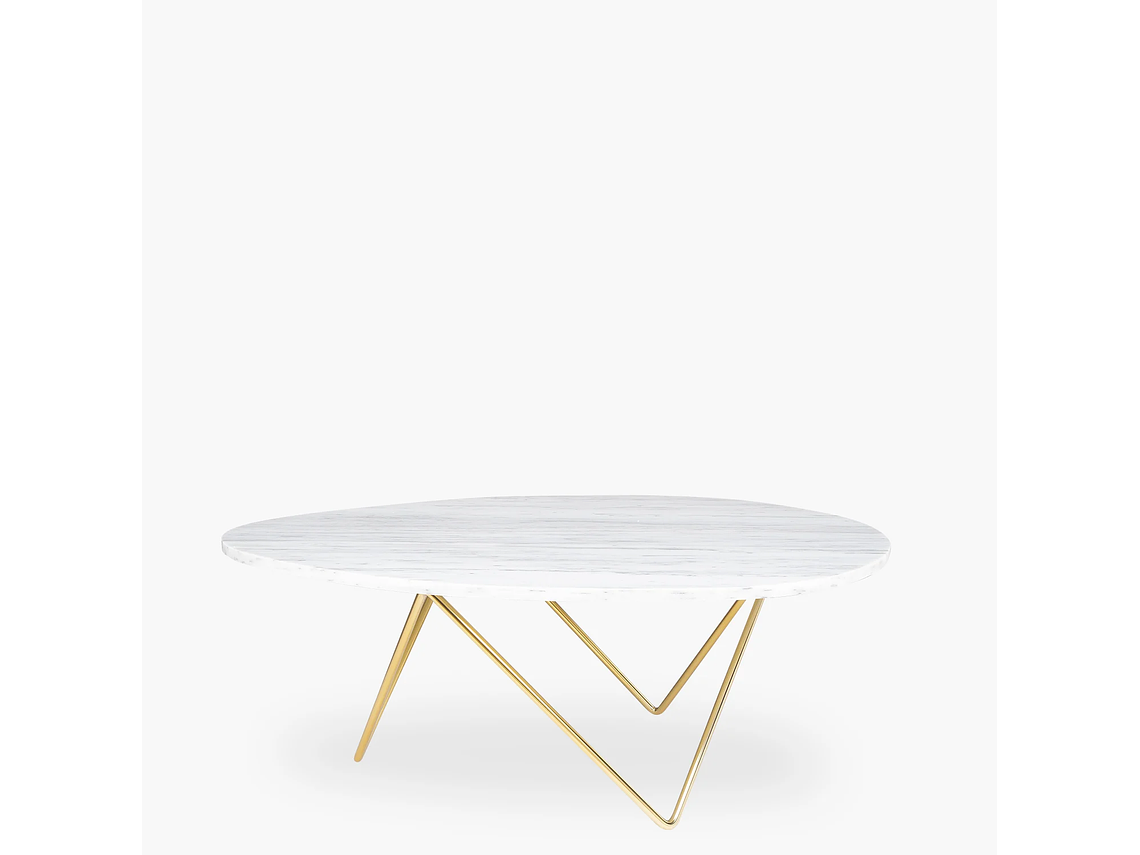 MESA DE CENTRO FORM DESIGN LOUIS RETRO MÁRMOL METAL 1