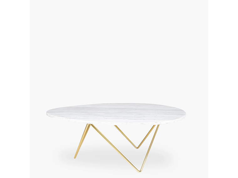 MESA DE CENTRO FORM DESIGN LOUIS RETRO MÁRMOL METAL 1