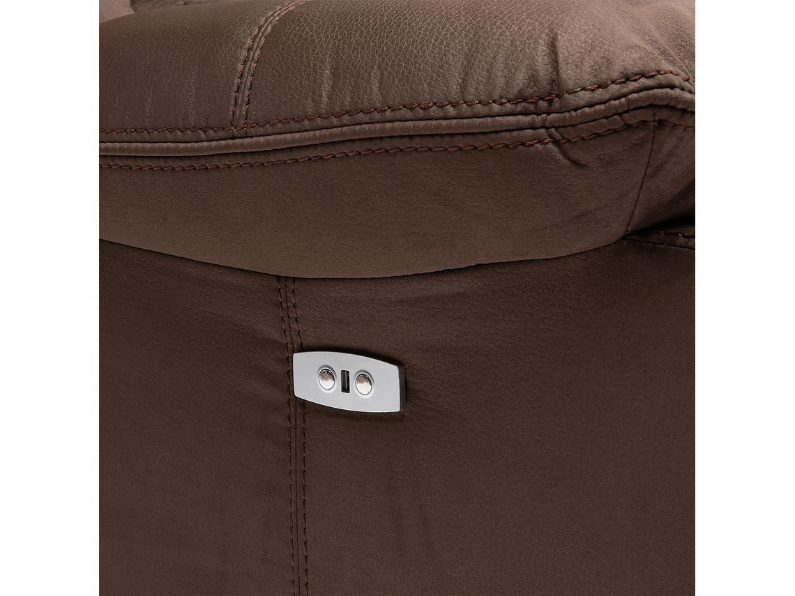 SILLÓN VYS SPA ELECTRABROWN 3 CUERPOS ACERO CAFE ELECTRA BROWN ELECTRICO + USB CELULAR 9