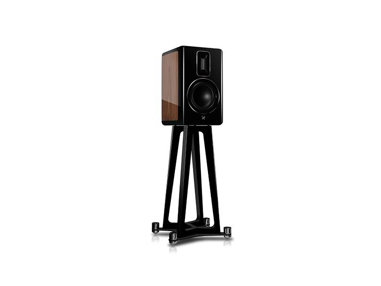 PARLANTE BOOKSHELF QUAD REVELA 1 CON PEDESTAL REVELA STAND 2