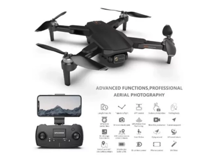 DRONE F188 CÁMARA 6K GPS ALCANCE 1KM + 2 BATERÍAS 3