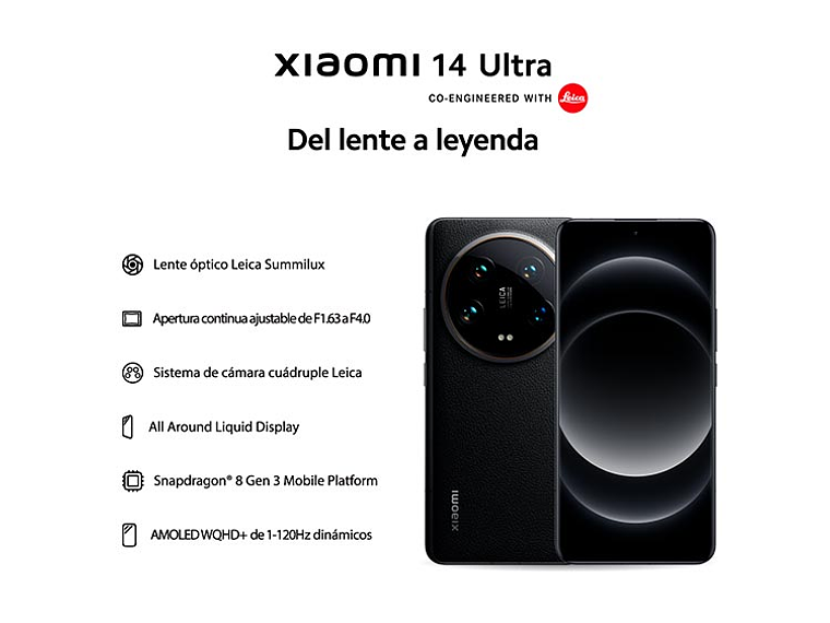 CELULAR XIAOMI 14 5G ULTRA 512 GB 16 GB RAM 32MP 6.7