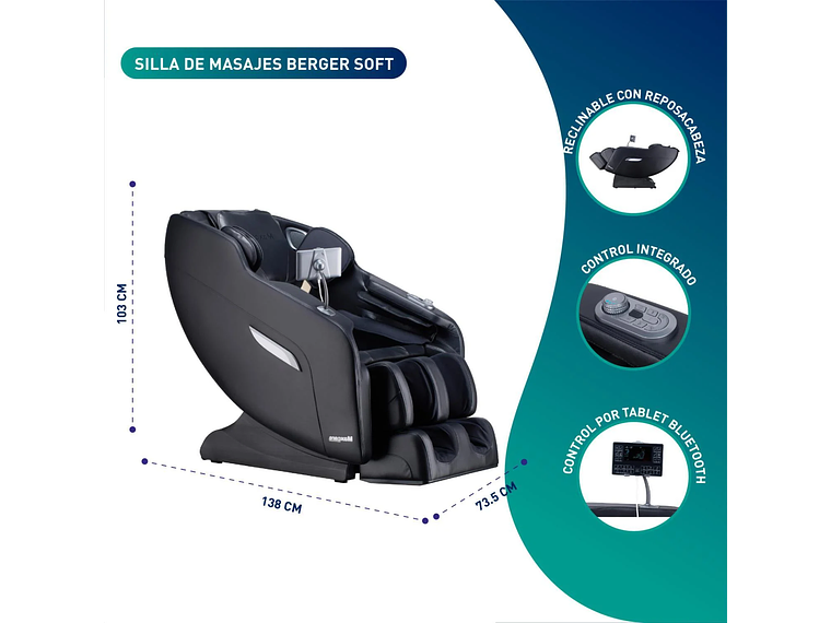SILLÓN DE MASAJE SOFT RELAX TOTAL MAXCARE 6