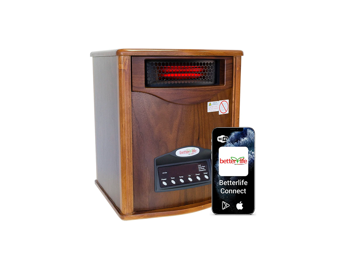 ESTUFA INFRARROJA MADERA UV 70 M² BETTERLIFE BLIR1500UVWTW 1
