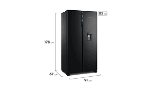 REFRIGERADOR FENSA 525L NO FROST SIDE BY SIDE SFX530B NEGRO
