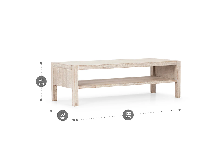 MESA CENTRO ROSEN KARSTEN 130 X 50 CM NATURAL MADERA 3