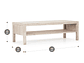 MESA CENTRO ROSEN KARSTEN 130 X 50 CM NATURAL MADERA - Miniatura 3