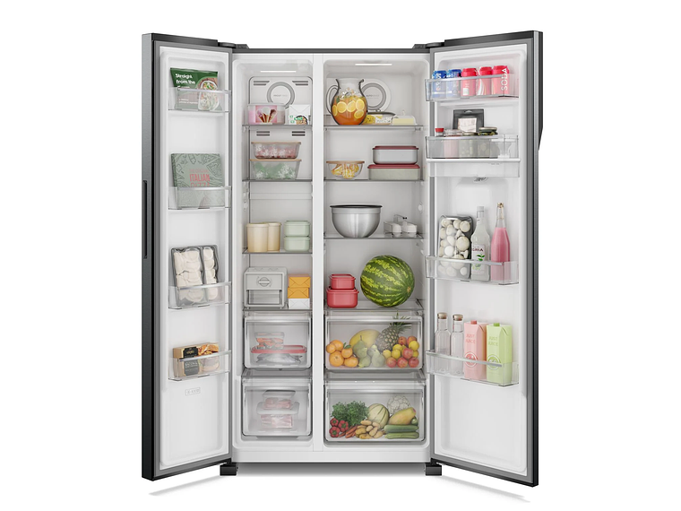 REFRIGERADOR FENSA 525L NO FROST SIDE BY SIDE SFX530B NEGRO 10