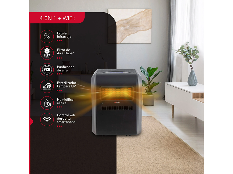 ESTUFA INFRARROJA 4 EN 1 THOR 1500H WIFI 2