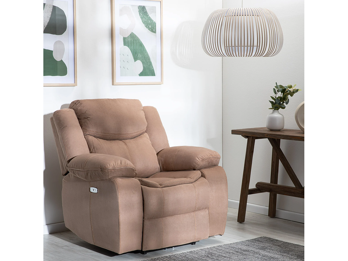 BERGER VYS SPA LUXORECLINE 1 CUERPO ACERO ARENA ELECTRICO + CARGA USB CELULAR MOCHA 9