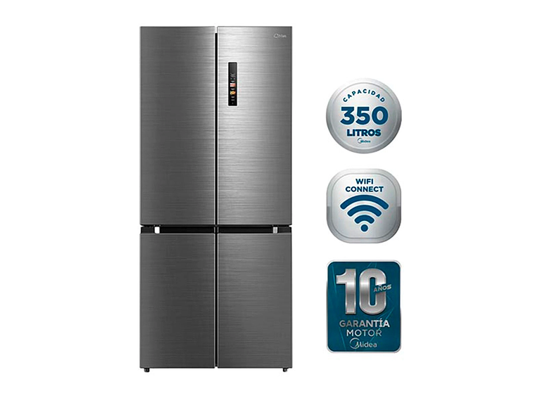 REFRIGERADOR SIDE BY SIDE MIDEA MDRM554MTE50 NO FROST 396L PLATA 1