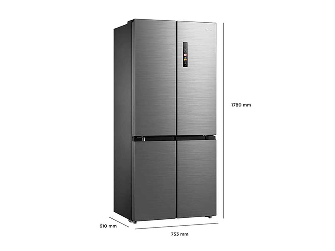 REFRIGERADOR SIDE BY SIDE MIDEA MDRM554MTE50 NO FROST 396L PLATA 2