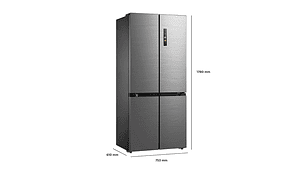 REFRIGERADOR SIDE BY SIDE MIDEA MDRM554MTE50 NO FROST 396L PLATA