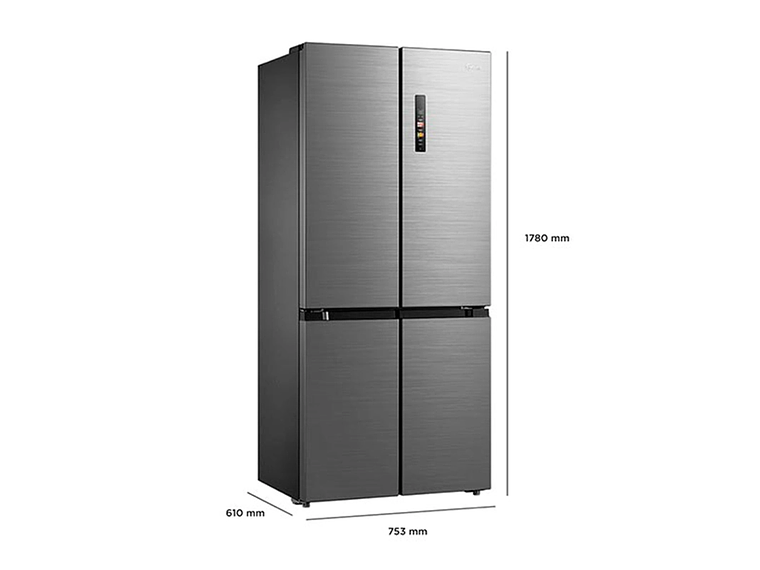 REFRIGERADOR SIDE BY SIDE MIDEA MDRM554MTE50 NO FROST 396L PLATA 2