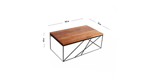 MESA CENTRO ILOFT ROBLE BARLETTA L 120X70 ACERO