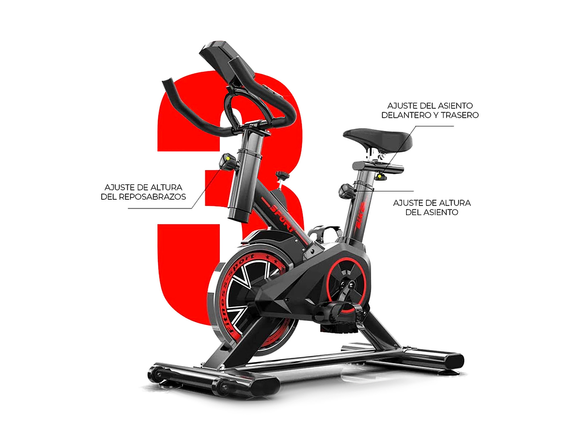 BICICLETA SPINNING MUNDO ONLINE LIFE-1226 PRO SPORT 6 KG RESISTENCIA AJUSTABLE 6