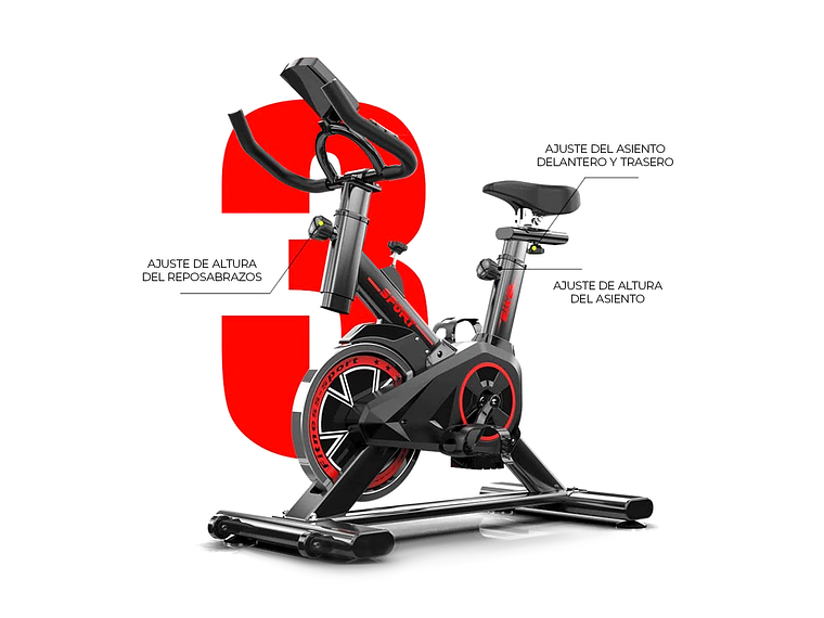 BICICLETA SPINNING MUNDO ONLINE LIFE-1226 PRO SPORT 6 KG RESISTENCIA AJUSTABLE 6