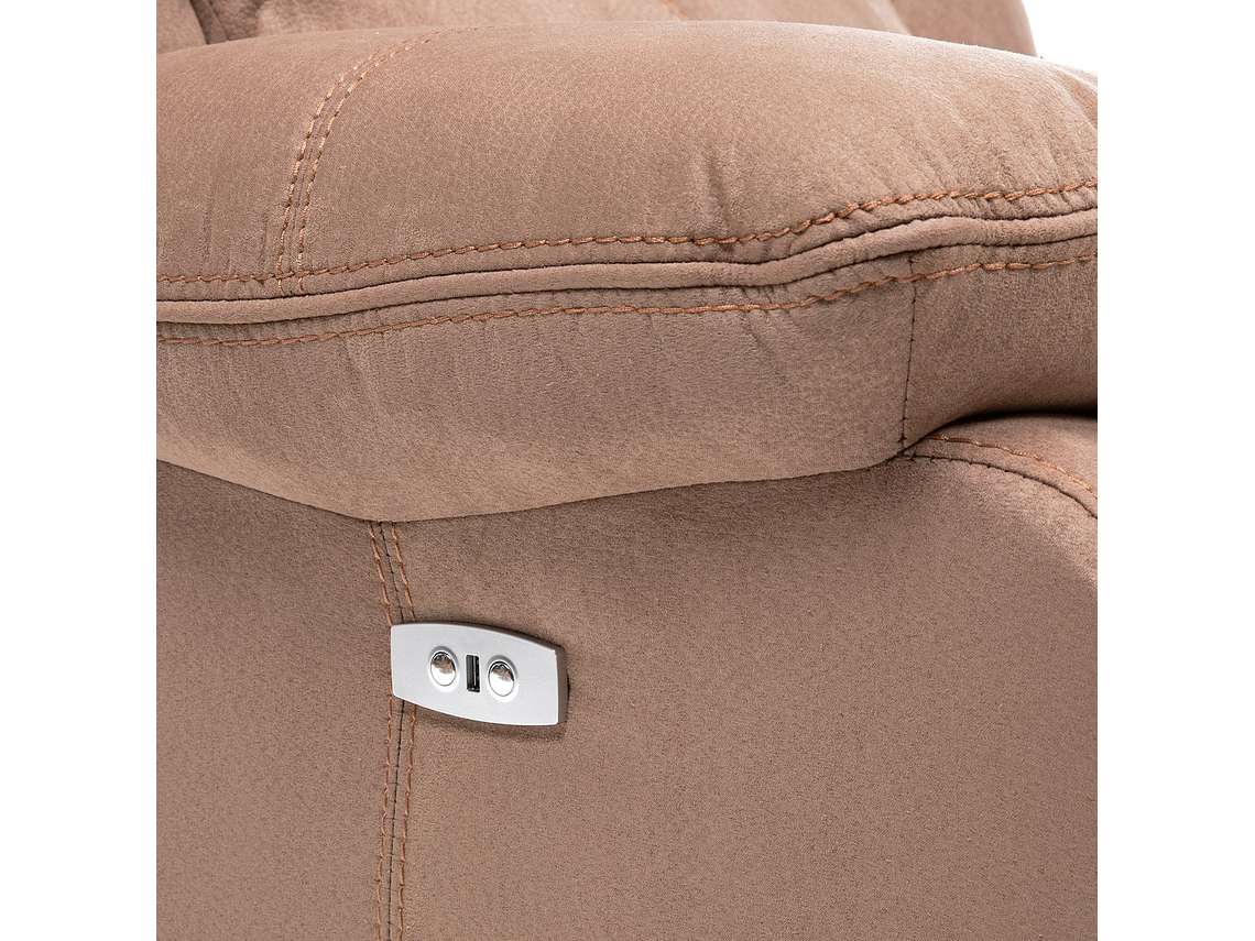 BERGER VYS SPA LUXORECLINE 1 CUERPO ACERO ARENA ELECTRICO + CARGA USB CELULAR MOCHA 11