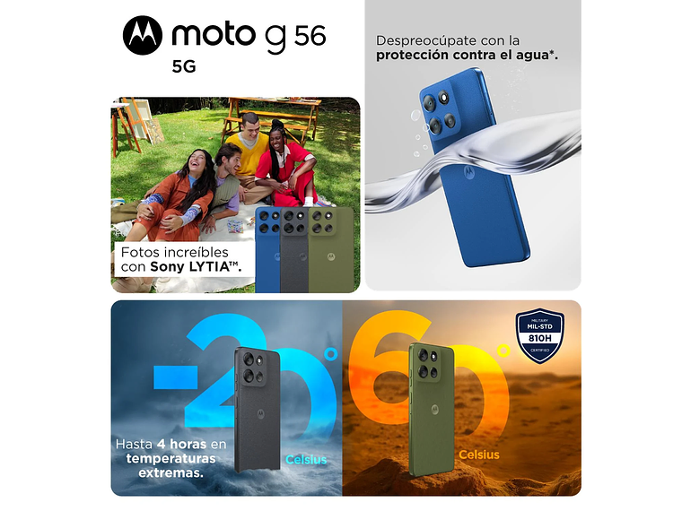 MOTOROLA MOTO G56 8+256GB AZUL 8