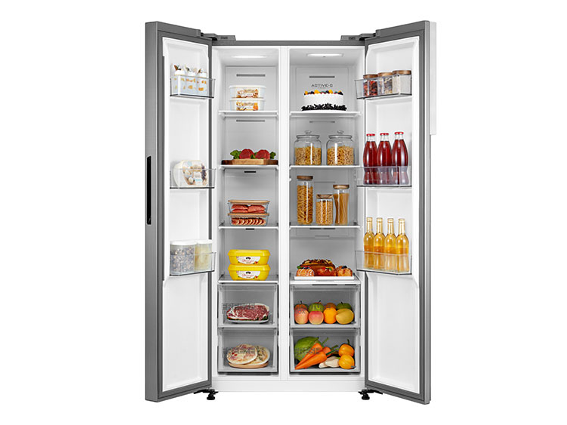 REFRIGERADOR SIDE BY SIDE MIDEA MDRS619FGE46 432L NO FROST PLATA 7