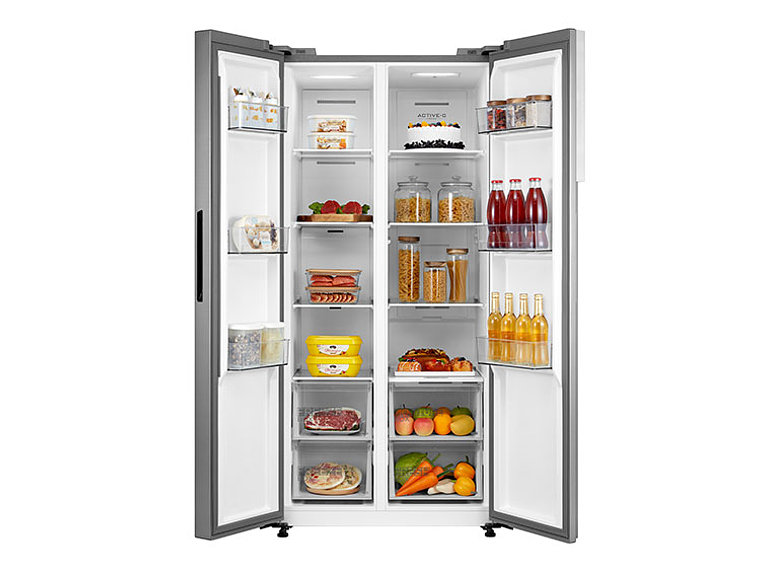 REFRIGERADOR SIDE BY SIDE MIDEA MDRS619FGE46 432L NO FROST PLATA 7